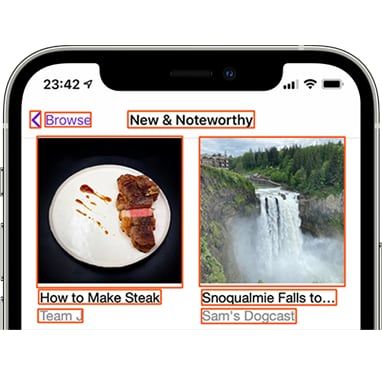 3. UI Detection Model Phone screenshot with UI elements detected and outlined